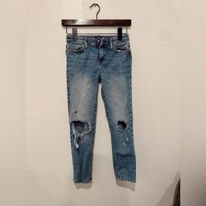 Forever 21 kids medium wash, distressed jeans